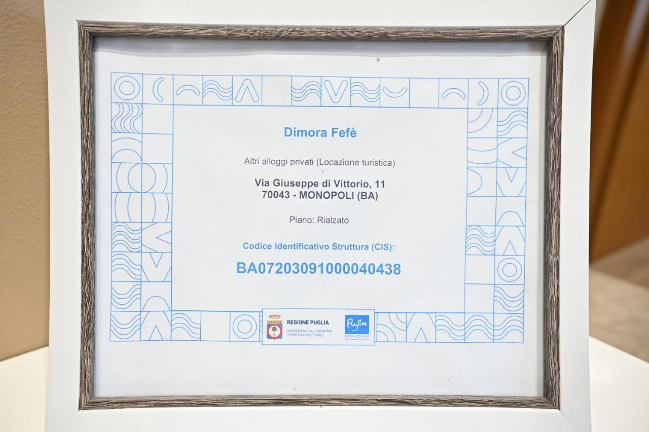 Dimora Fefe Monopoli Exterior foto